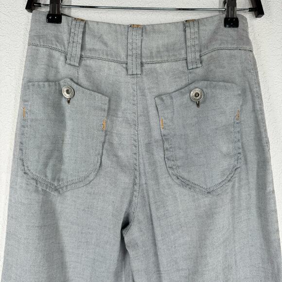 Nolita De Nimes Wide Leg High Waisted Linen Blend Size 28 Light Wash Sailor - Picture 6 of 11